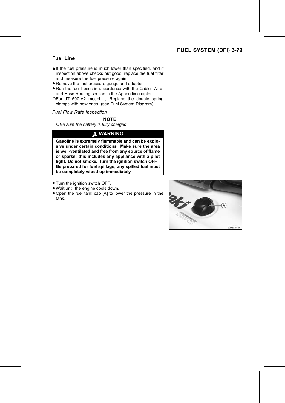 Fuel flow rate inspection | Kawasaki STX-15F User Manual | Page 133 / 438