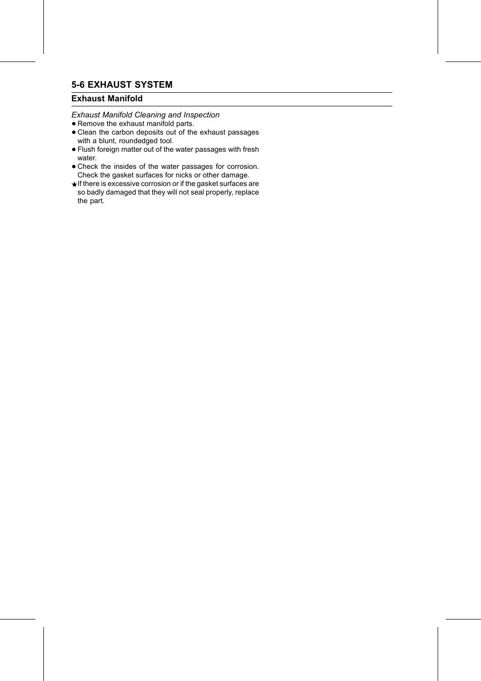 Exhaust manifold cleaning and inspection | Kawasaki STX-15F User Manual | Page 174 / 438