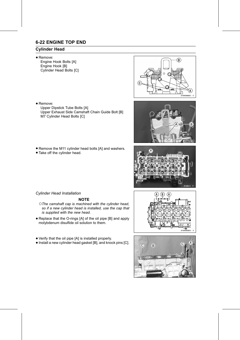 Cylinder head installation | Kawasaki STX-15F User Manual | Page 200 / 438