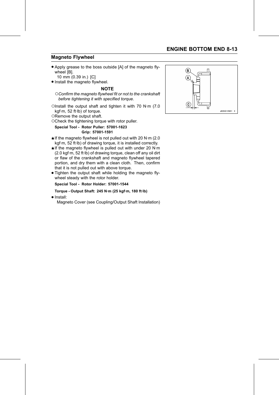 Special tool, Torque | Kawasaki STX-15F User Manual | Page 233 / 438