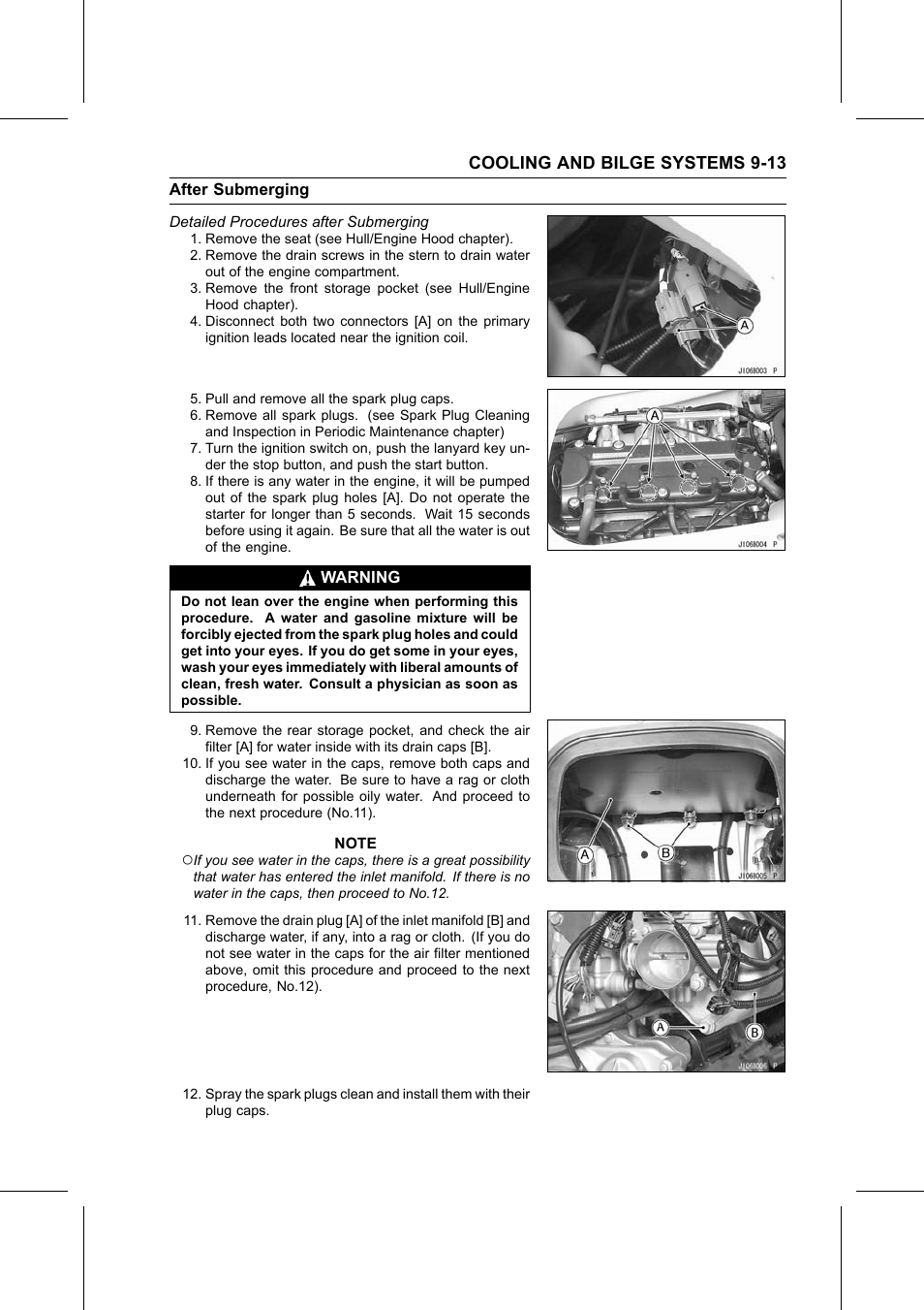 Detailed procedures after submerging | Kawasaki STX-15F User Manual | Page 259 / 438