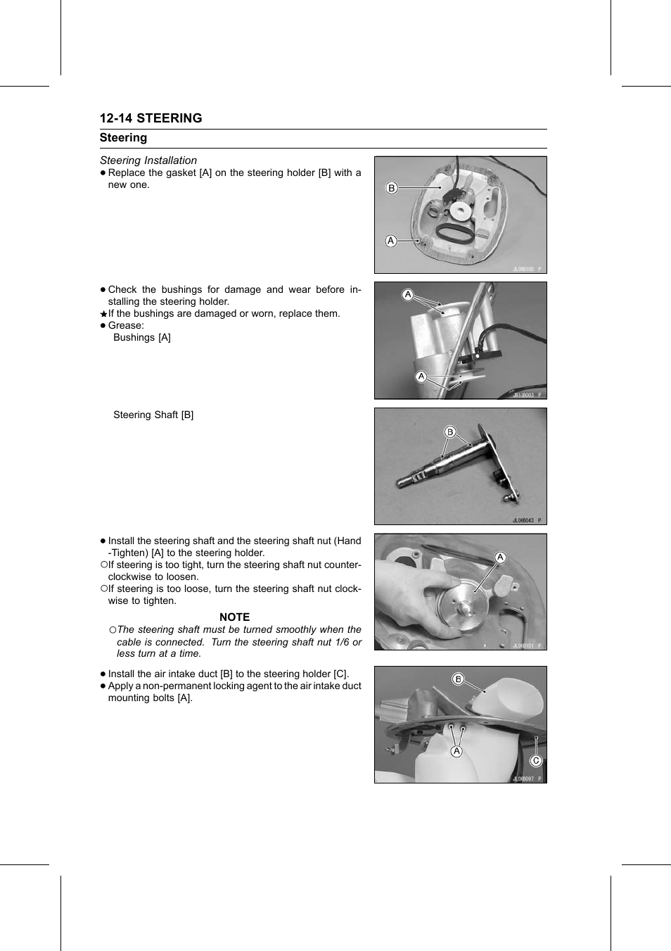 Steering installation | Kawasaki STX-15F User Manual | Page 300 / 438