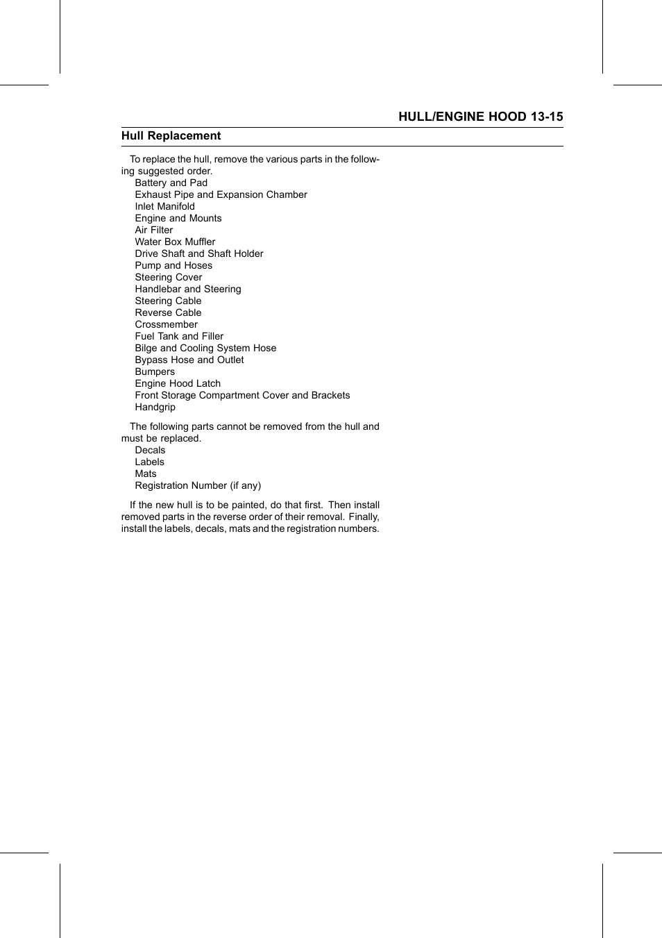 Hull replacement | Kawasaki STX-15F User Manual | Page 321 / 438