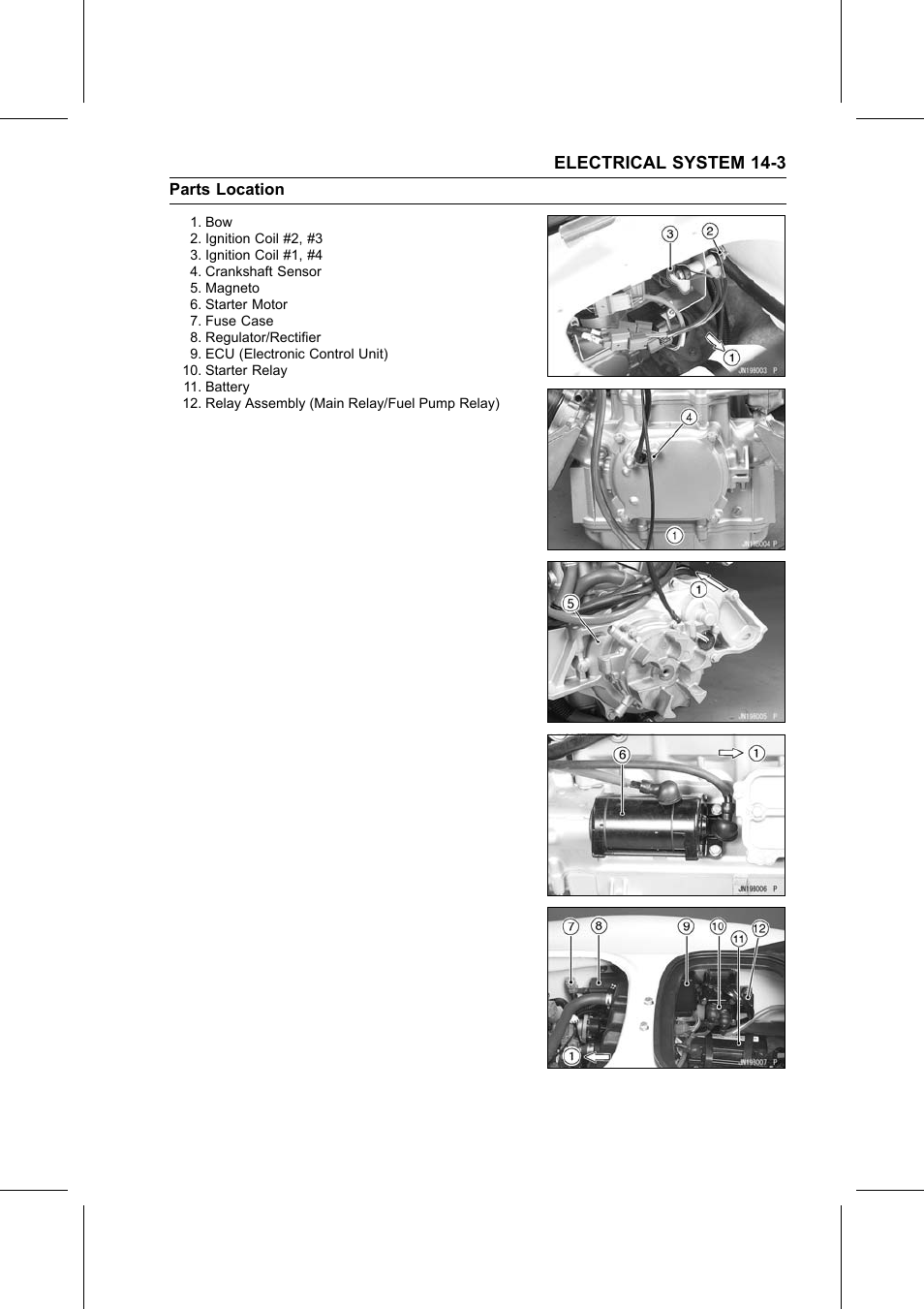Parts location | Kawasaki STX-15F User Manual | Page 329 / 438