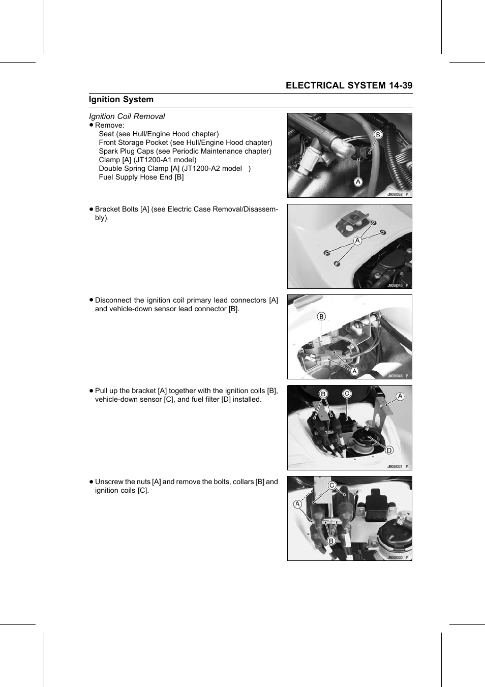 Ignition coil removal | Kawasaki STX-15F User Manual | Page 365 / 438