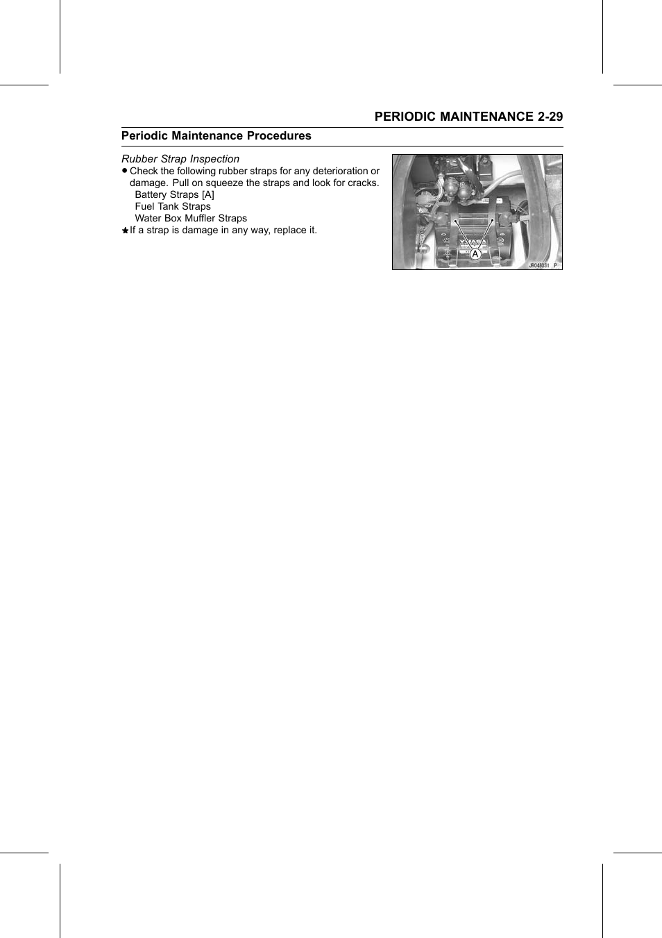 Rubber strap inspection | Kawasaki STX-15F User Manual | Page 53 / 438
