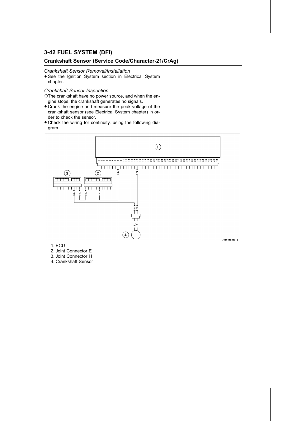 Crankshaft sensor removal/installation, Crankshaft sensor inspection, Crankshaft sensor | Kawasaki STX-15F User Manual | Page 96 / 438