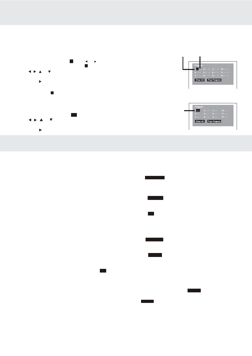Title / chapter programmed playback, Track programmed playback | Kawasaki PVS1112 User Manual | Page 17 / 23