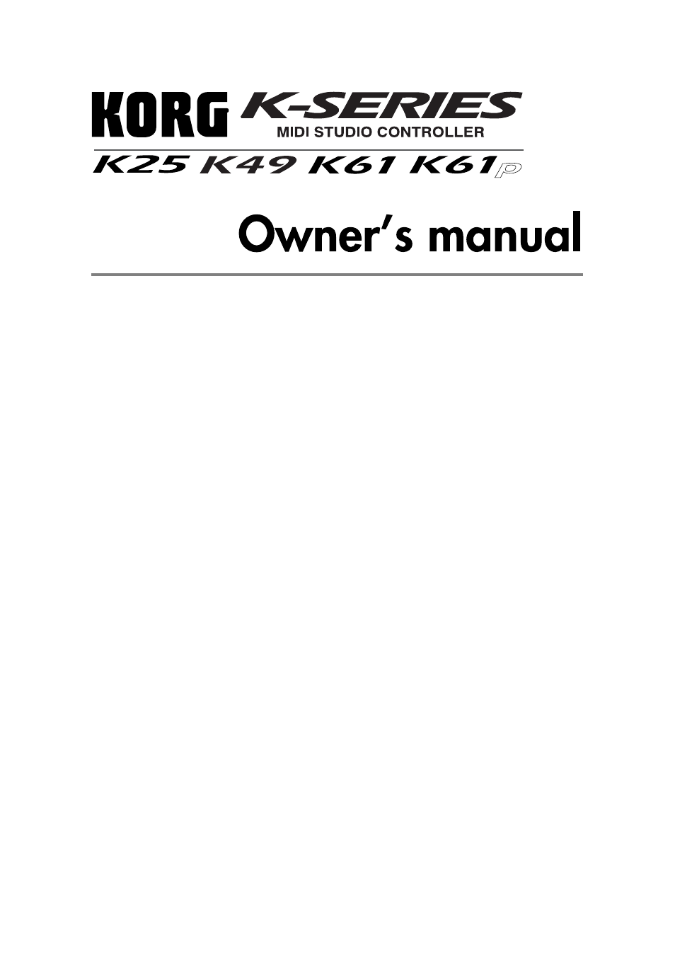 KORG K49 User Manual | Page 2 / 73