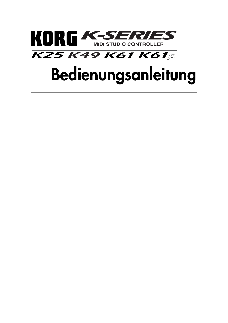 Deutsch, Inhalt | KORG K49 User Manual | Page 48 / 73
