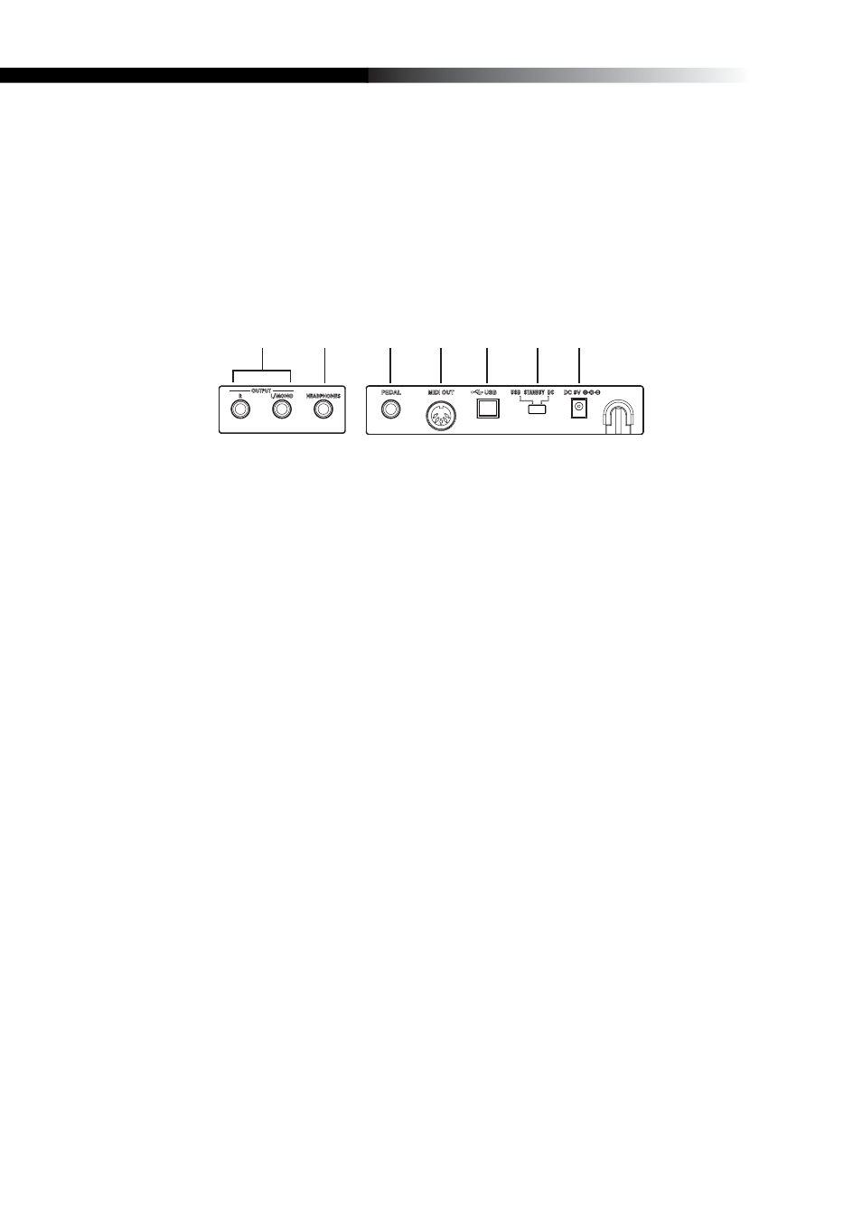 Rear panel | KORG K49 User Manual | Page 6 / 73