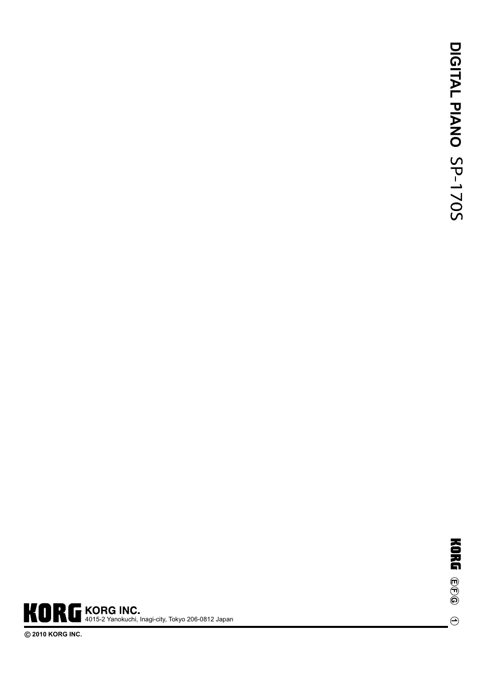 Digit al piano | KORG Digital Piano SP-170S User Manual | Page 15 / 15
