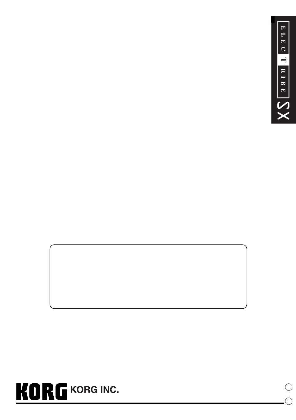 Important notice to consumers | KORG ESX-1 User Manual | Page 108 / 108