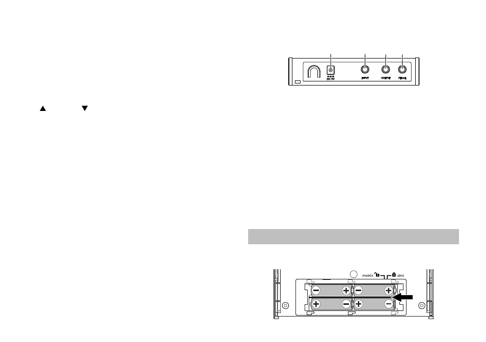 Rear panel, Setup, Installing batteries | KORG TONEWORKS AX3A User Manual | Page 6 / 36