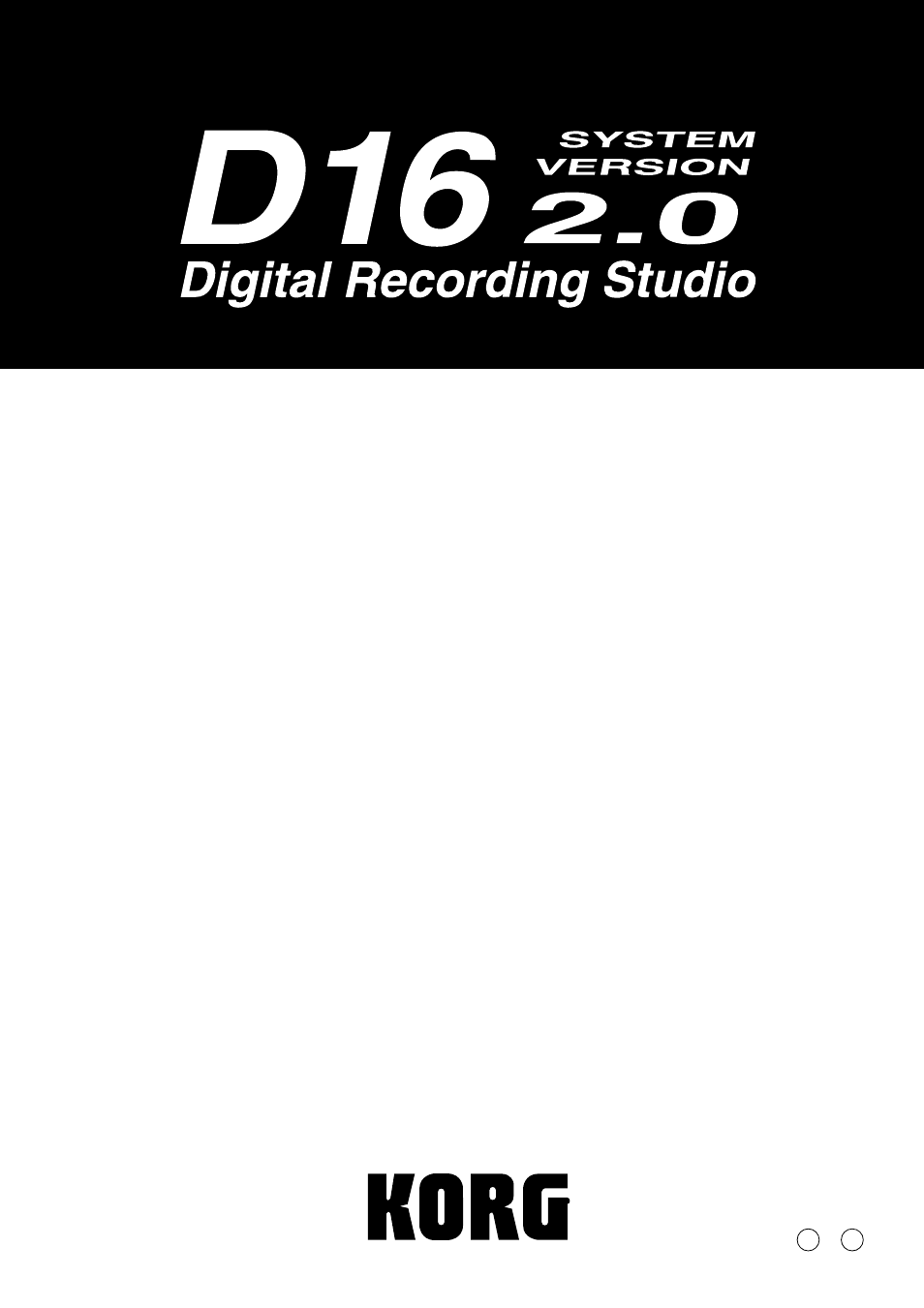 KORG DIGITAL RECORDING STUDIO D16 User Manual | 24 pages