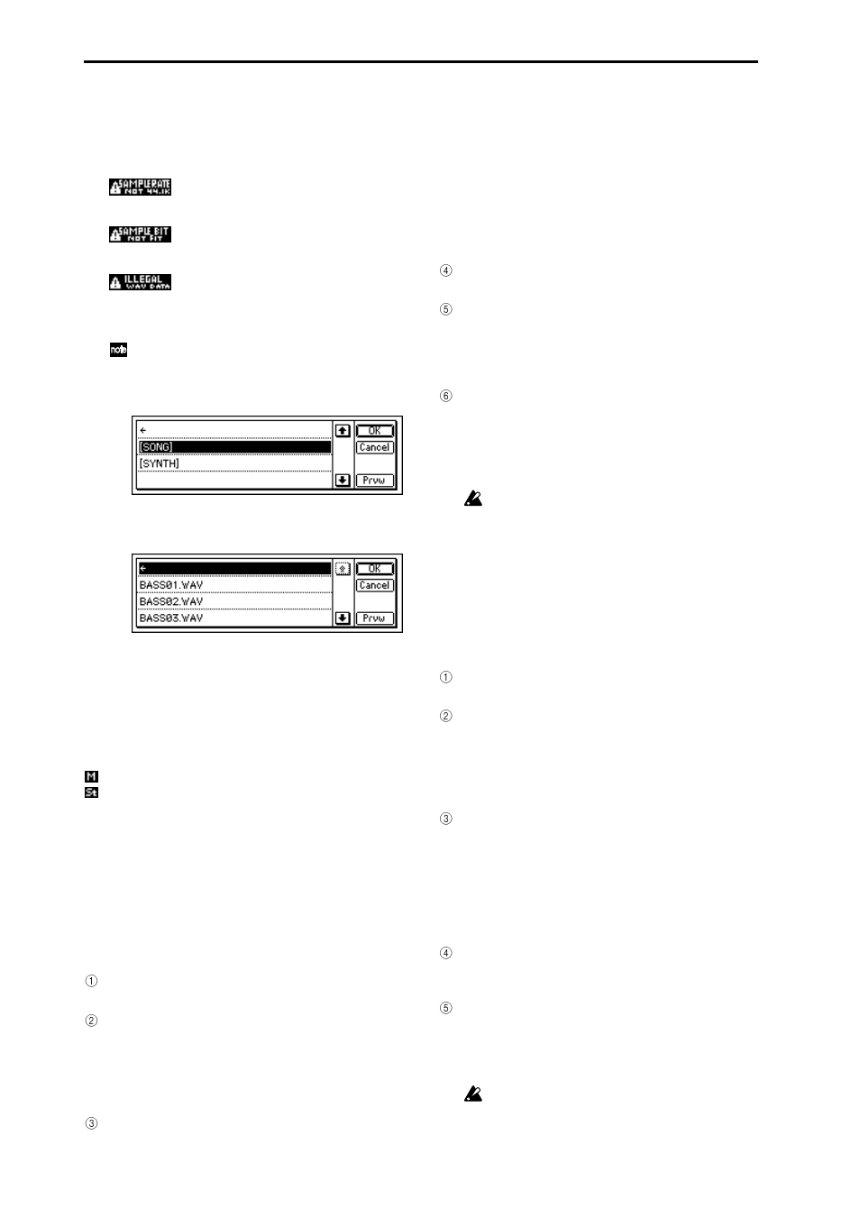 Importing a wav file to the beginning of a track, Importing a wav file to the middle of a track | KORG DIGITAL RECORDING STUDIO D16 User Manual | Page 12 / 24