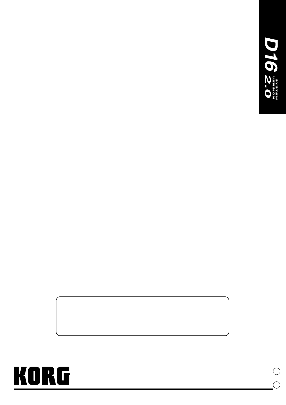 Korg inc | KORG DIGITAL RECORDING STUDIO D16 User Manual | Page 24 / 24