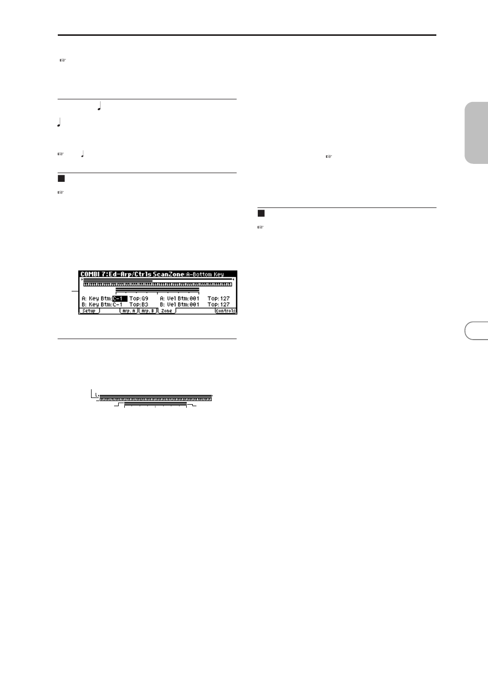 4: zone (scan zone), 7–4: zone (scan zone), 7–4: zone | KORG MICROX X50 User Manual | Page 56 / 194