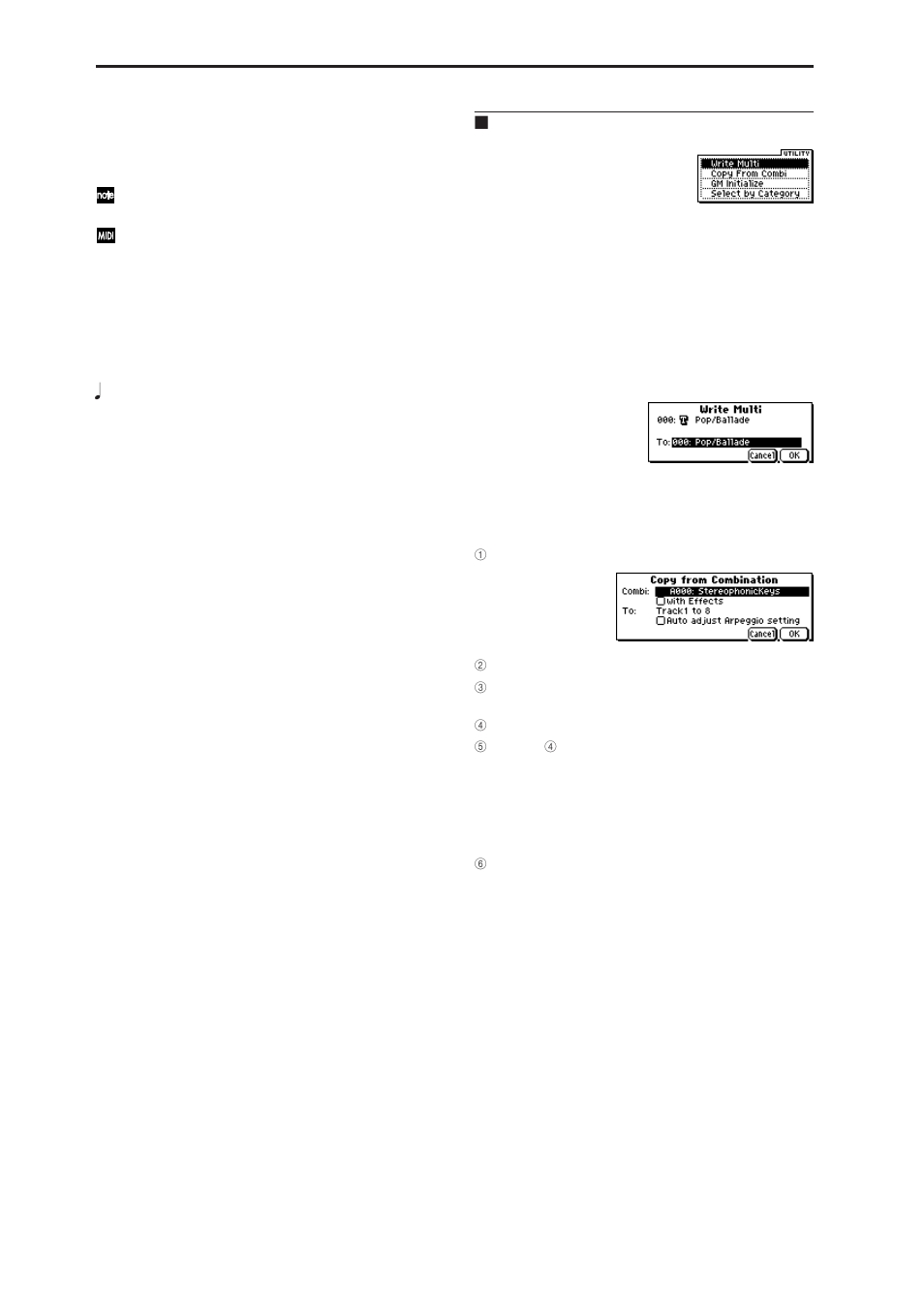 0–1: utility | KORG MICROX X50 User Manual | Page 63 / 194