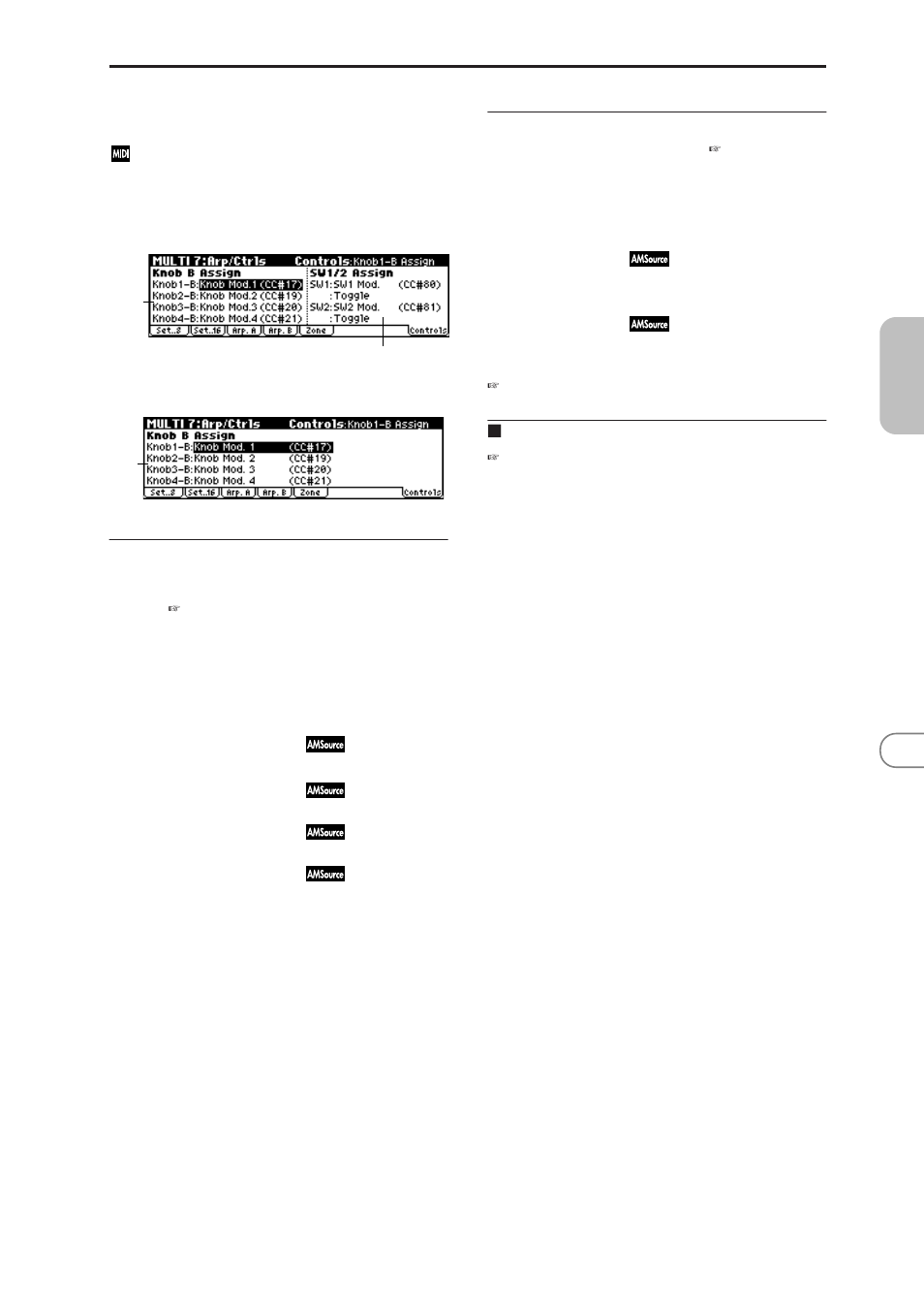 6: controls, 7–6: controls | KORG MICROX X50 User Manual | Page 78 / 194