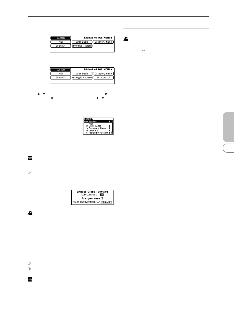 Otect setting in global mode, P.79, X50 microx | KORG MICROX X50 User Manual | Page 86 / 194