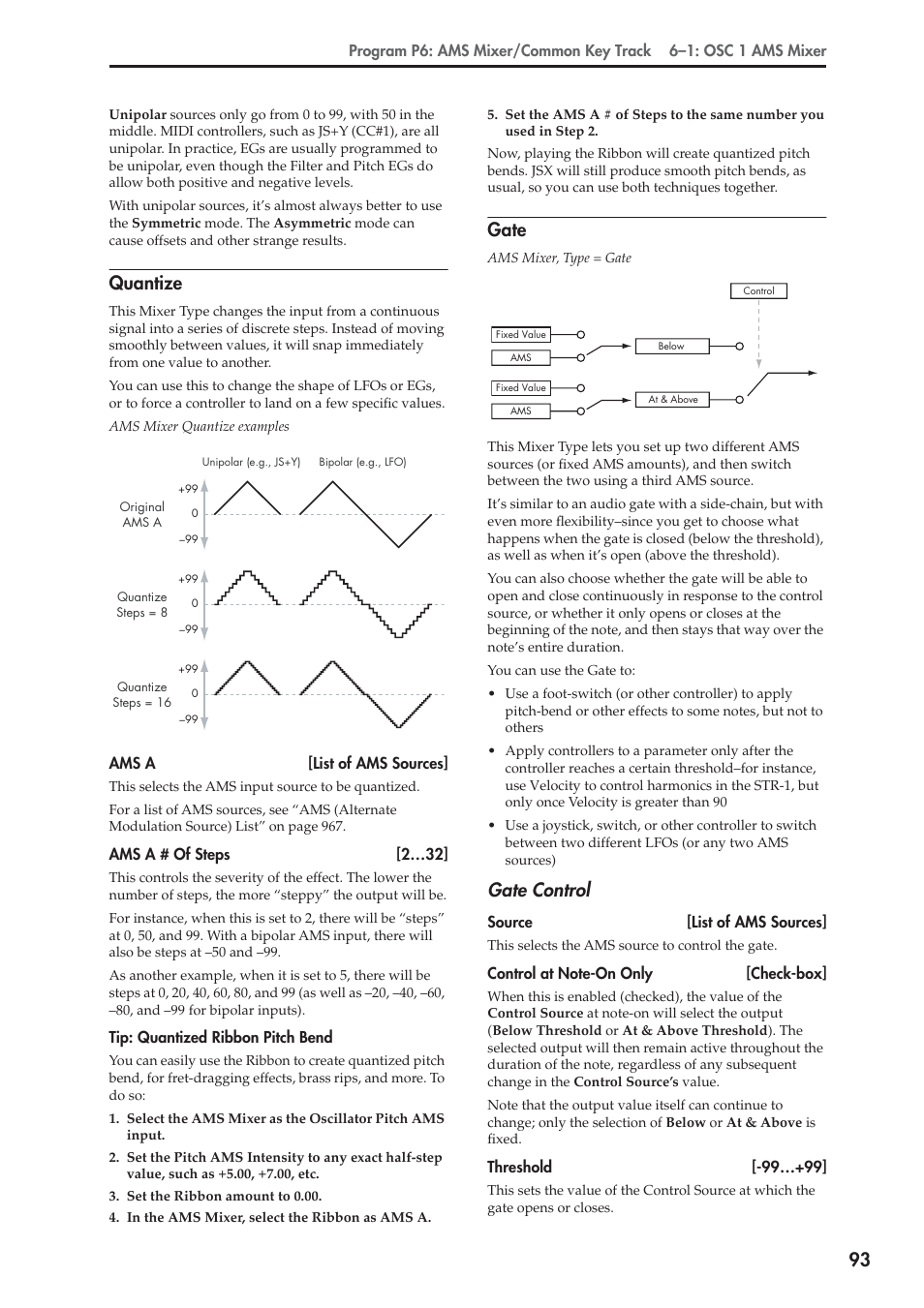 Quantize, Gate, Gate control | KORG Electronic Keyboard User Manual | Page 103 / 1127