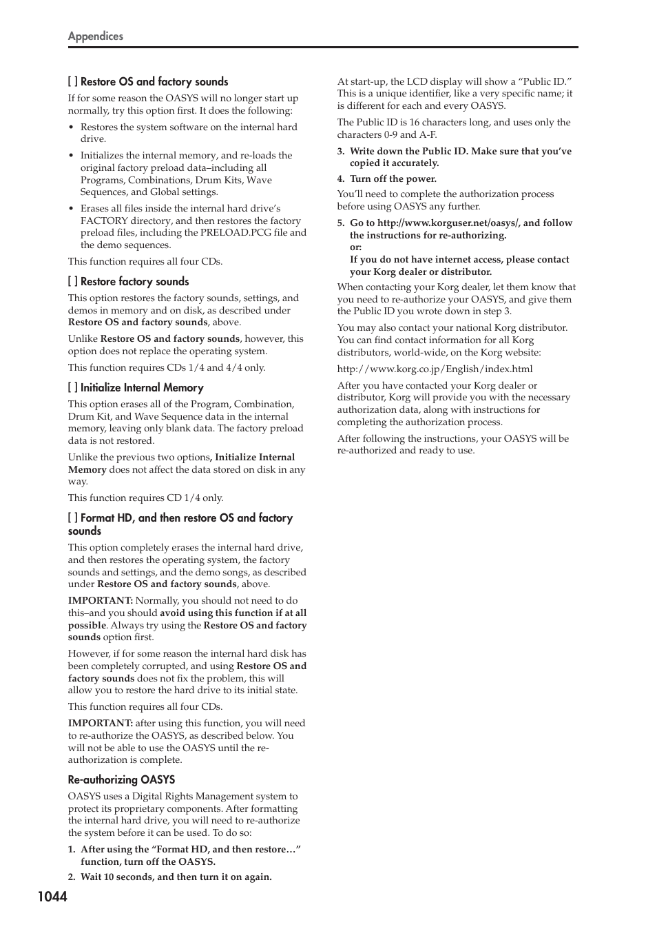 KORG Electronic Keyboard User Manual | Page 1054 / 1127