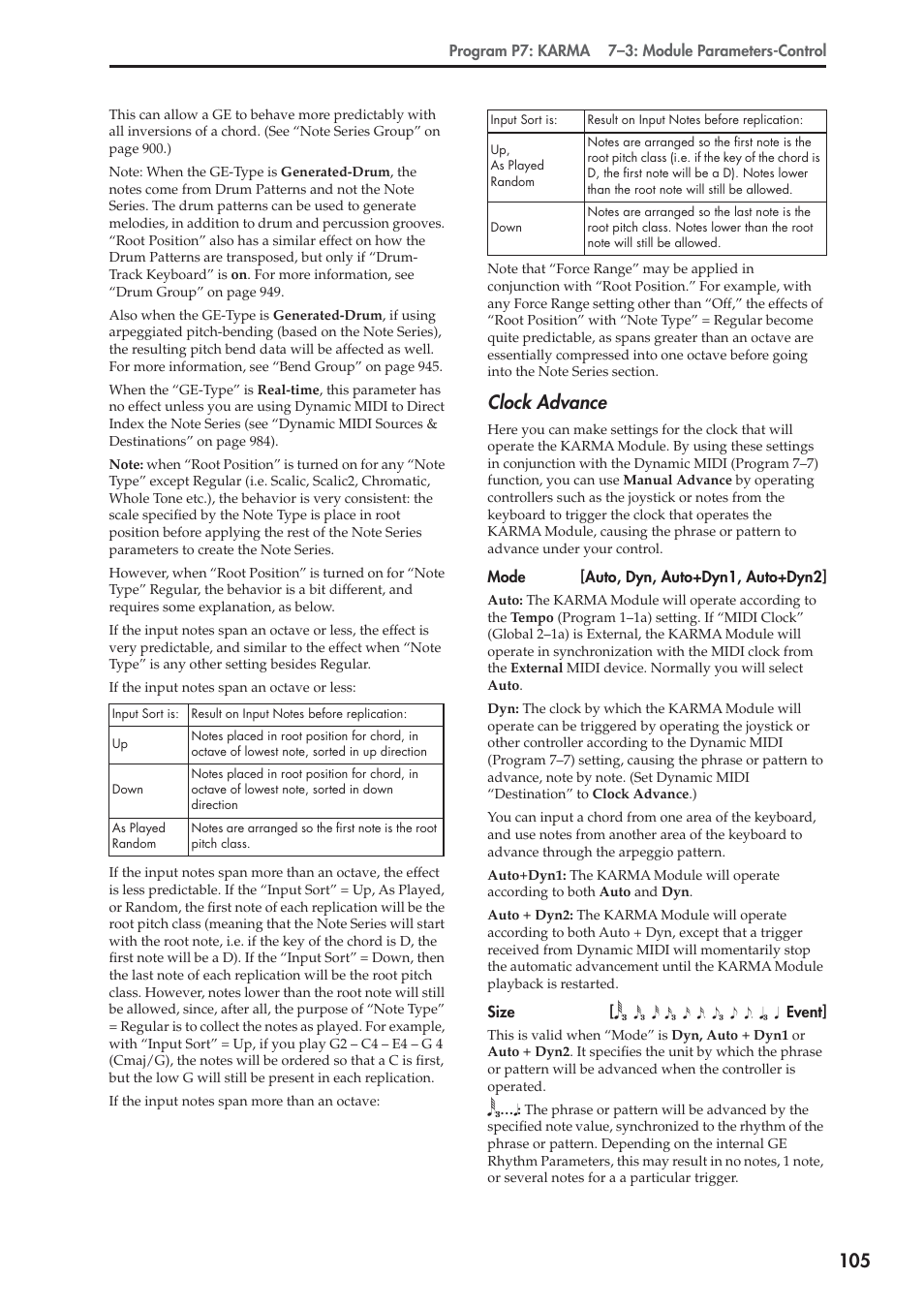 Clock advance | KORG Electronic Keyboard User Manual | Page 115 / 1127