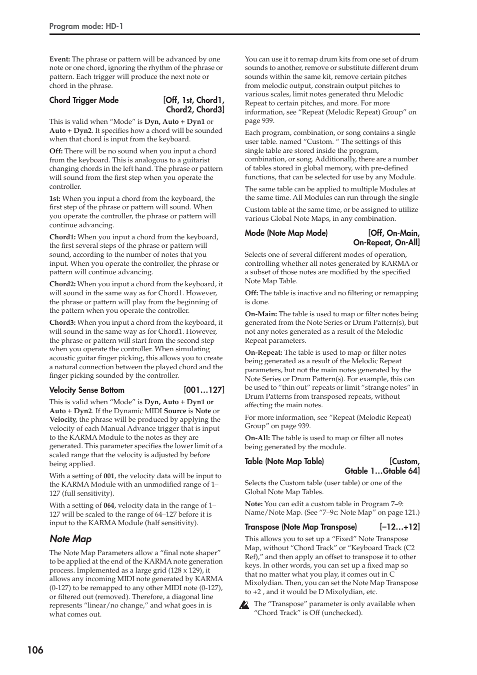 KORG Electronic Keyboard User Manual | Page 116 / 1127