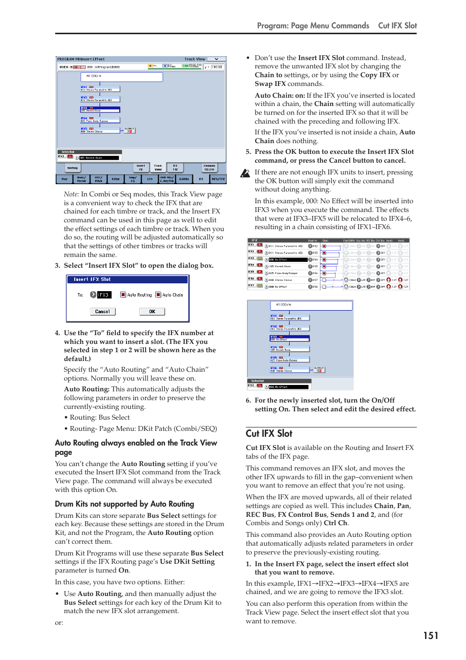 Cut ifx slot, For more information, see “cut ifx | KORG Electronic Keyboard User Manual | Page 161 / 1127
