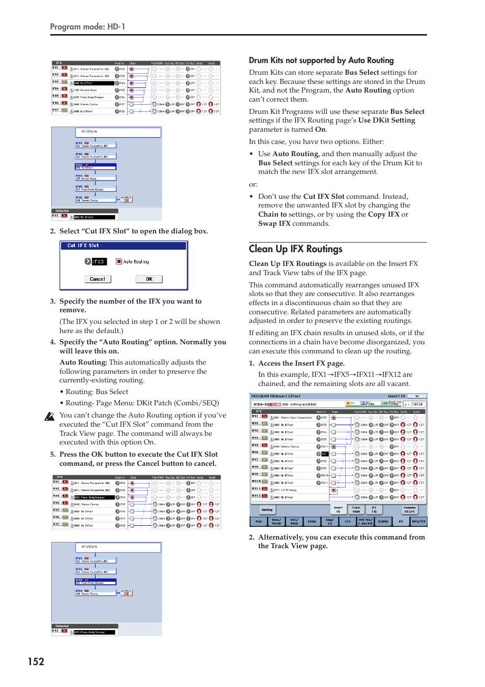 Clean up ifx routings | KORG Electronic Keyboard User Manual | Page 162 / 1127