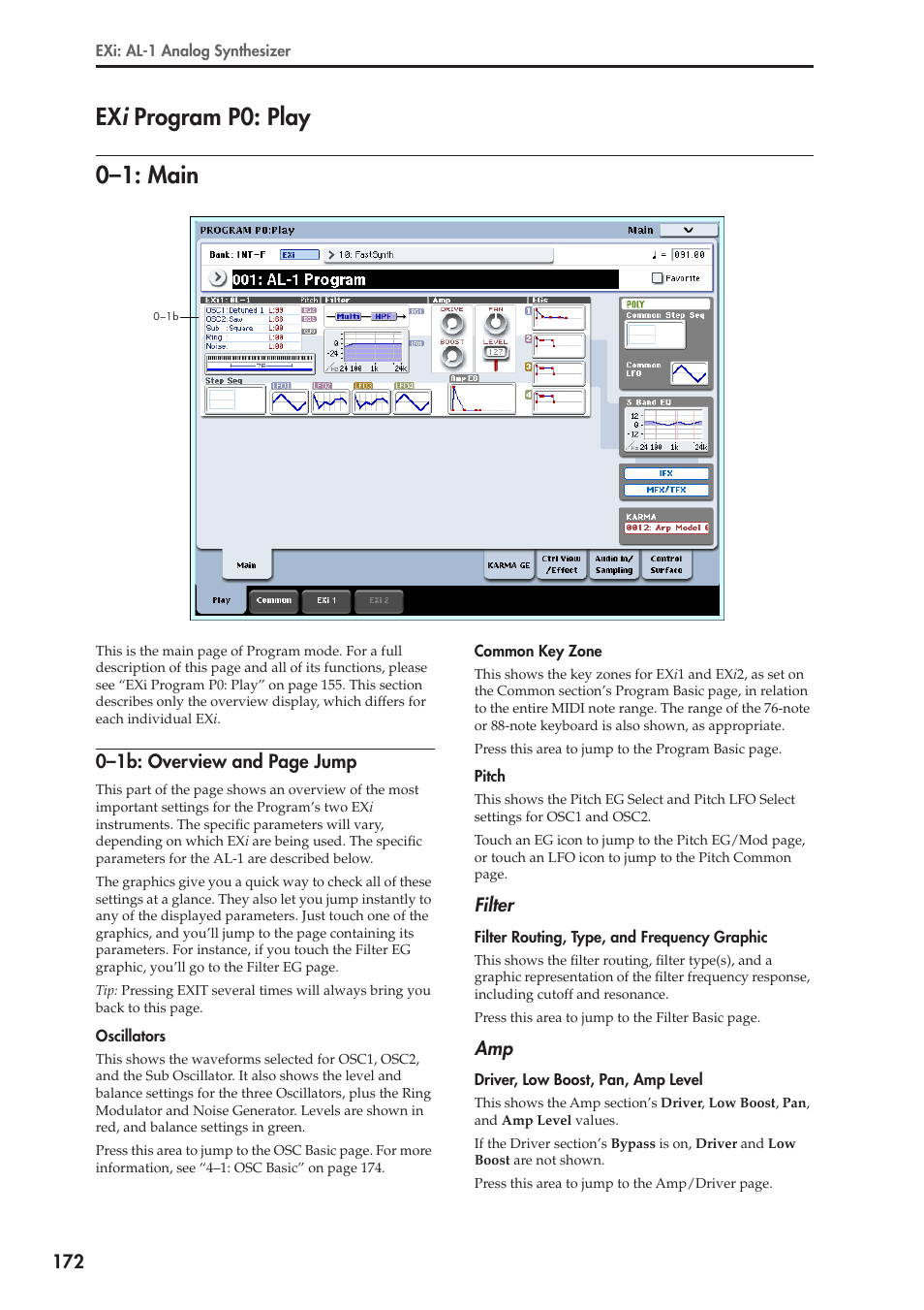 Exi program p0: play, 1: main, Program p0: play | 0–1: main, Ex i program p0: play 0–1: main | KORG Electronic Keyboard User Manual | Page 182 / 1127