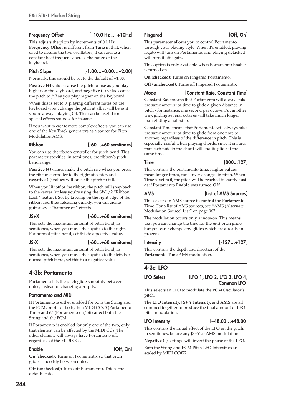 3b: portamento, 3c: lfo | KORG Electronic Keyboard User Manual | Page 254 / 1127