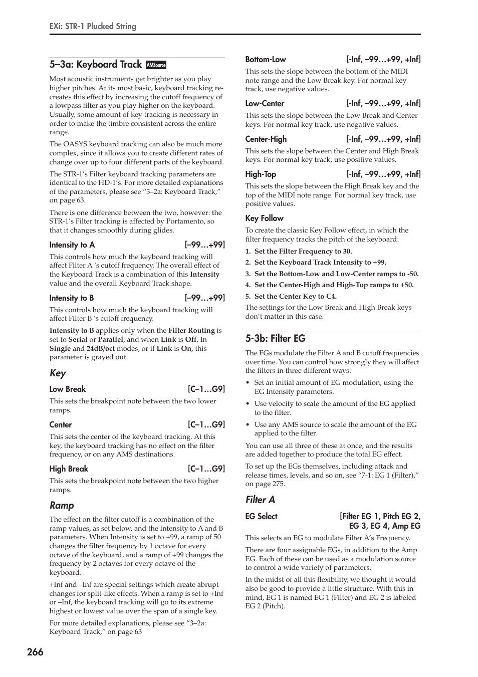 3a: keyboard track, 3b: filter eg, Ramp | Filter a | KORG Electronic Keyboard User Manual | Page 276 / 1127