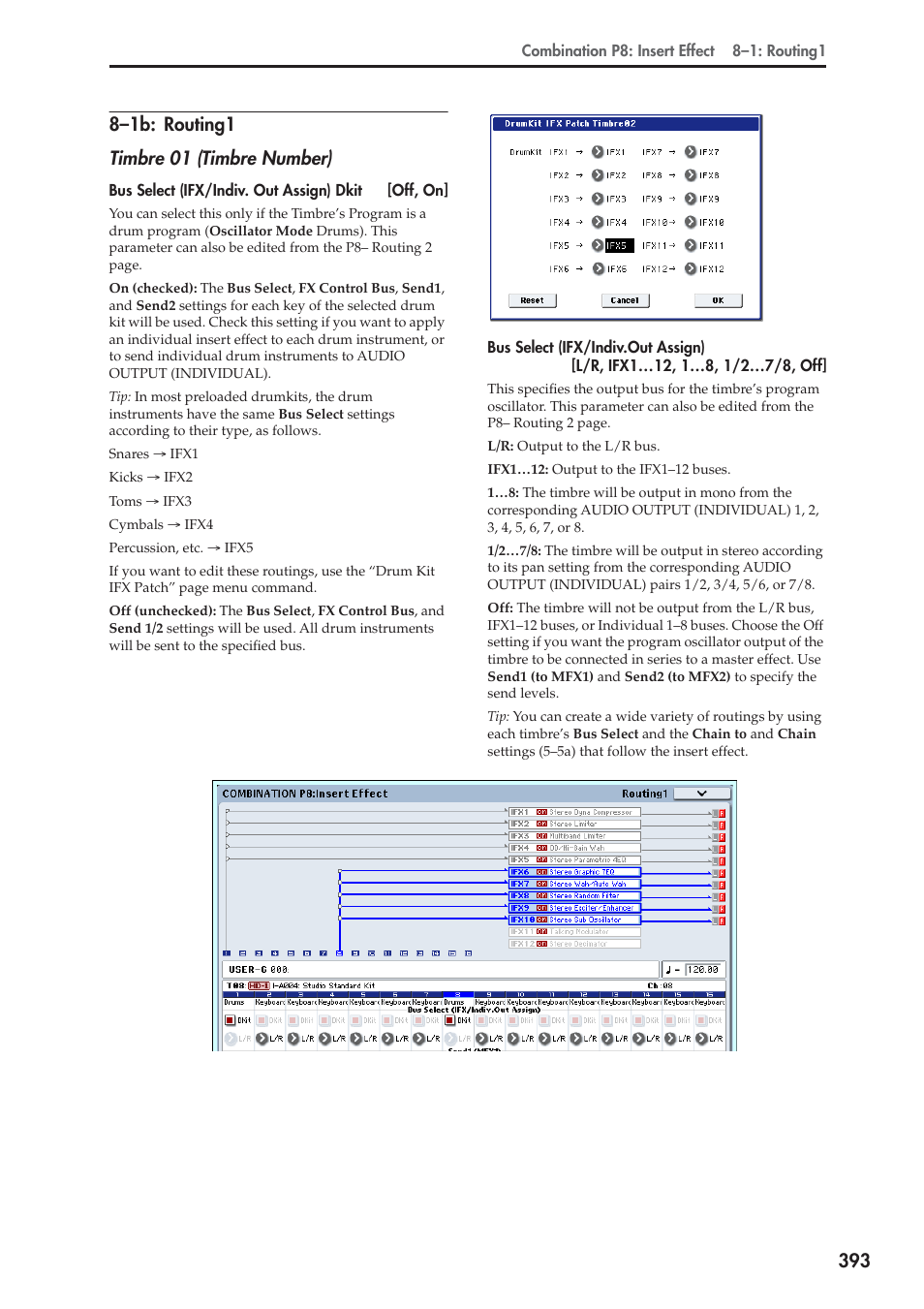 1b: routing1 | KORG Electronic Keyboard User Manual | Page 403 / 1127