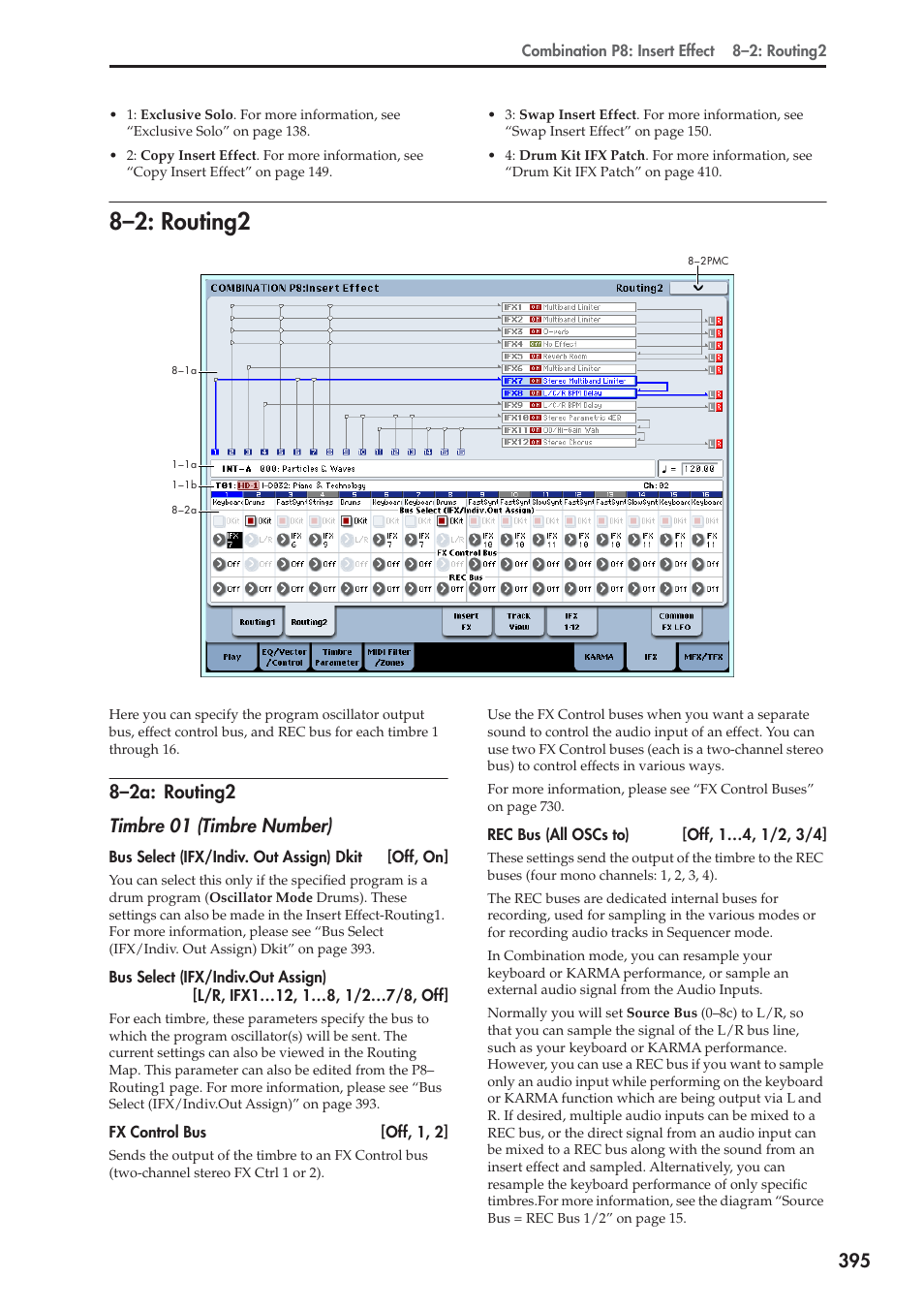 2: routing2, 2a: routing2, 8–2: routing2 | KORG Electronic Keyboard User Manual | Page 405 / 1127