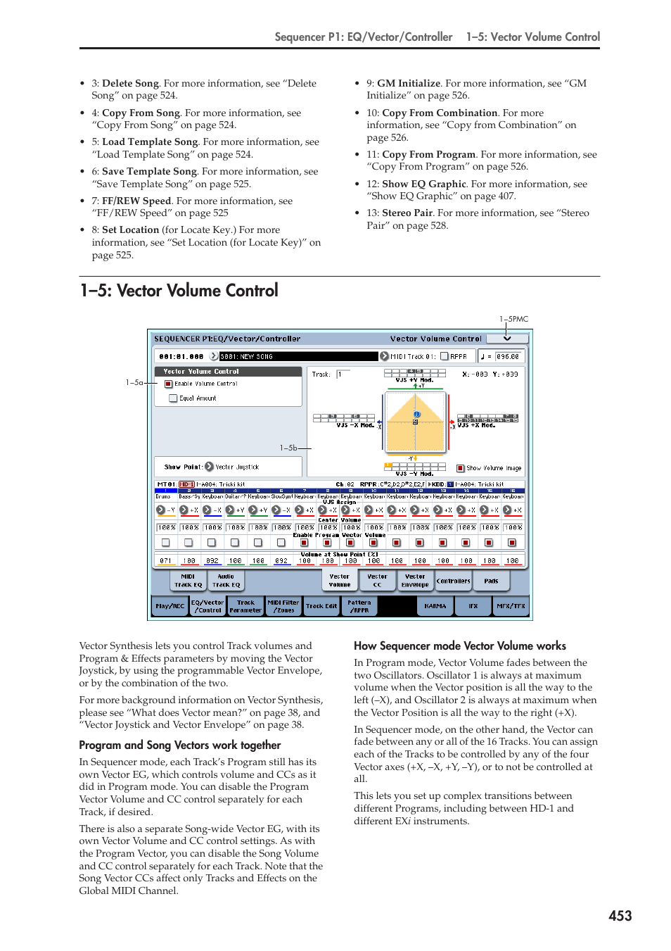 5: vector volume control, 1–5: vector volume control | KORG Electronic Keyboard User Manual | Page 463 / 1127