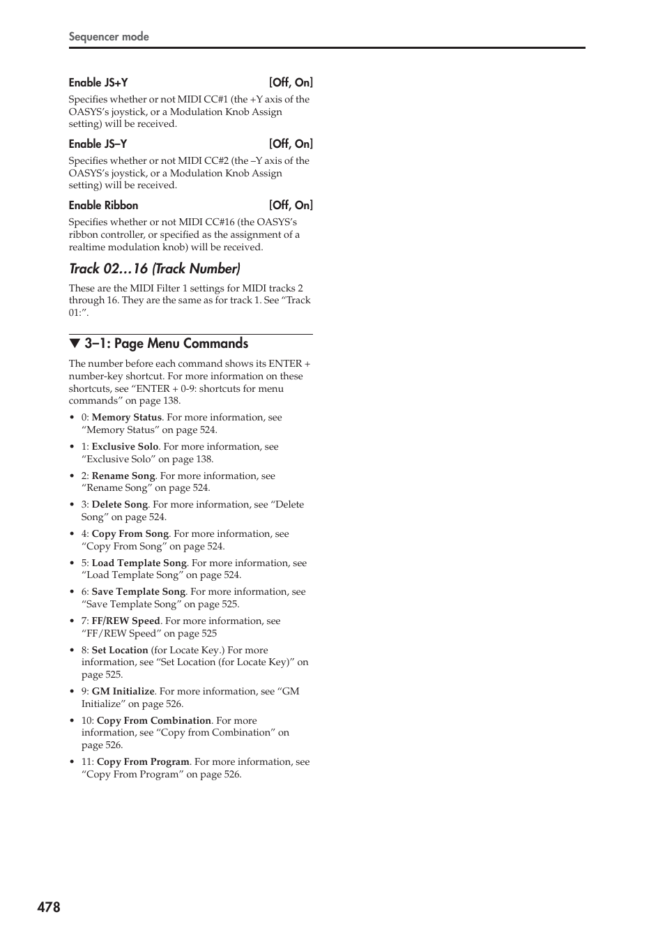 Track 02…16 (track number), 3–1: page menu commands | KORG Electronic Keyboard User Manual | Page 488 / 1127