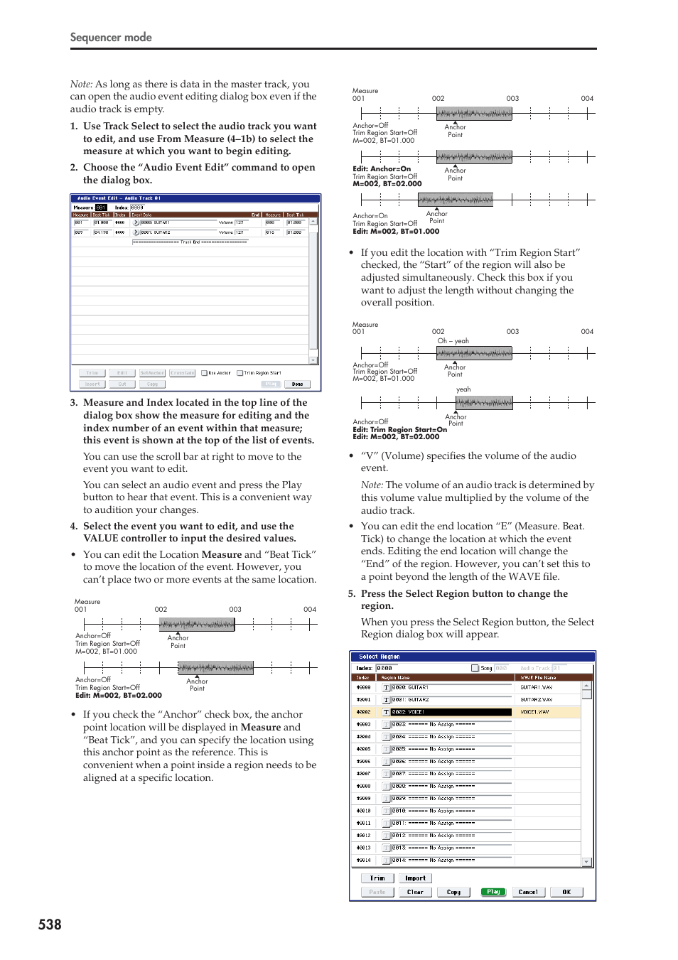 Sequencer mode | KORG Electronic Keyboard User Manual | Page 548 / 1127