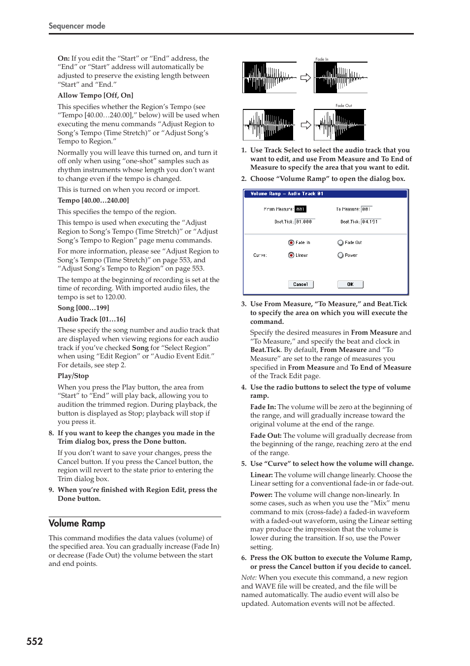 Volume ramp | KORG Electronic Keyboard User Manual | Page 562 / 1127