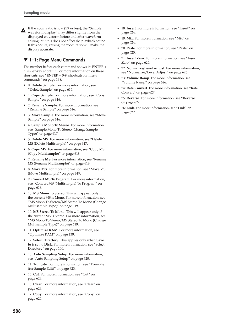 1–1: page menu commands | KORG Electronic Keyboard User Manual | Page 598 / 1127