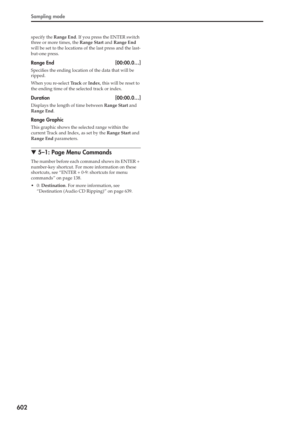 5–1: page menu commands | KORG Electronic Keyboard User Manual | Page 612 / 1127