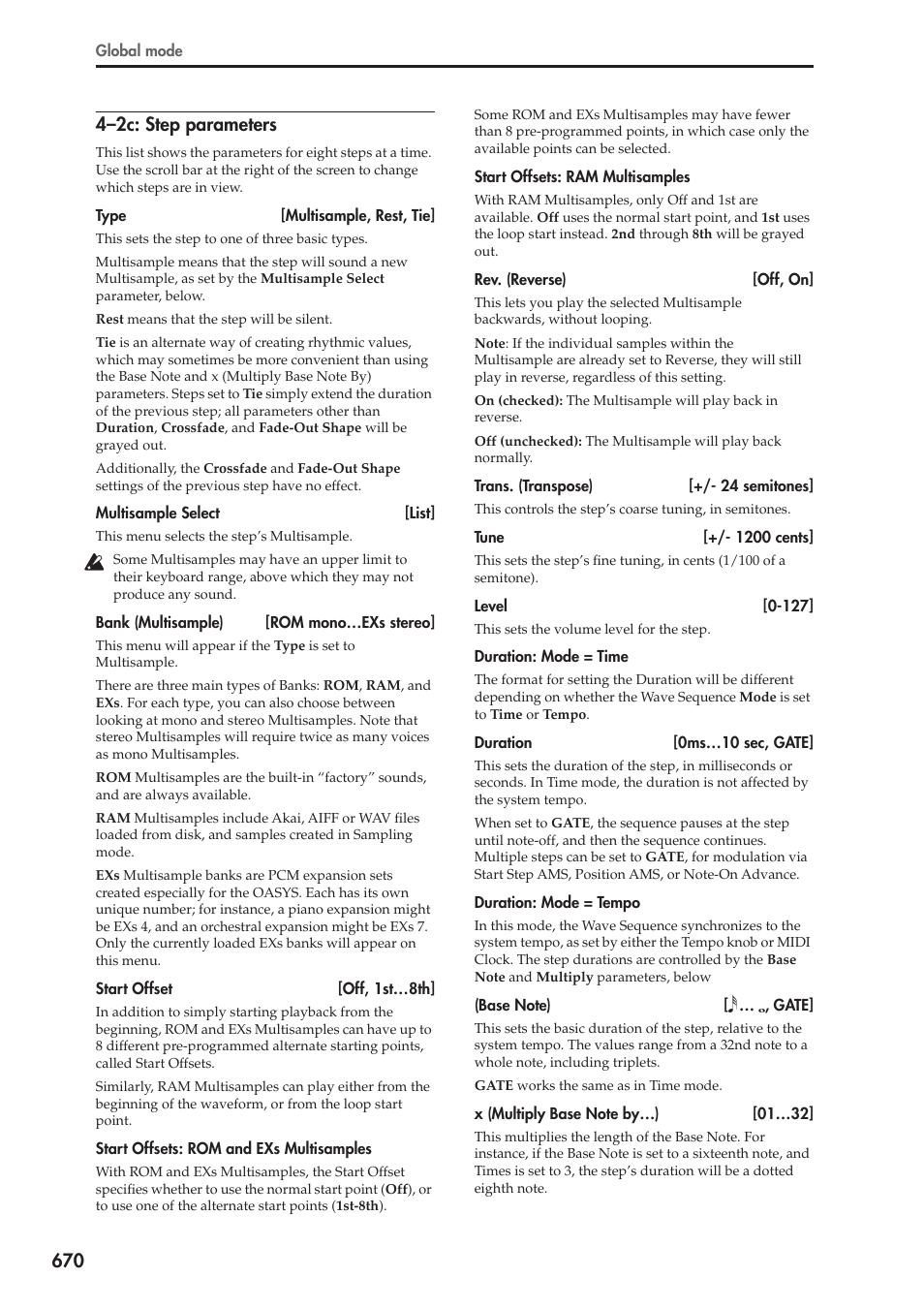 2c: step parameters | KORG Electronic Keyboard User Manual | Page 680 / 1127