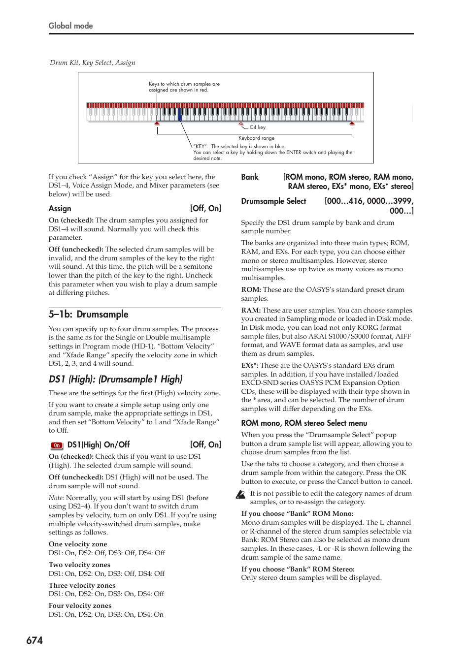 1b: drumsample, 5–1b: drumsample, Ds1 (high): (drumsample1 high) | KORG Electronic Keyboard User Manual | Page 684 / 1127