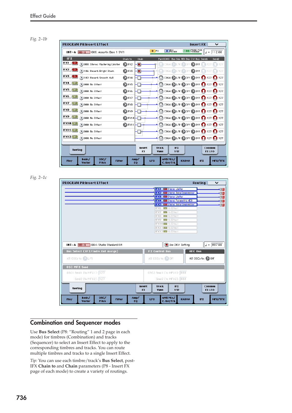 Combination and sequencer modes | KORG Electronic Keyboard User Manual | Page 746 / 1127