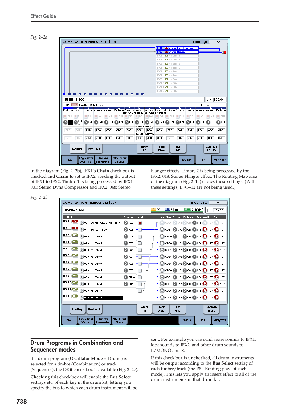 Drum programs in combination and sequencer modes | KORG Electronic Keyboard User Manual | Page 748 / 1127