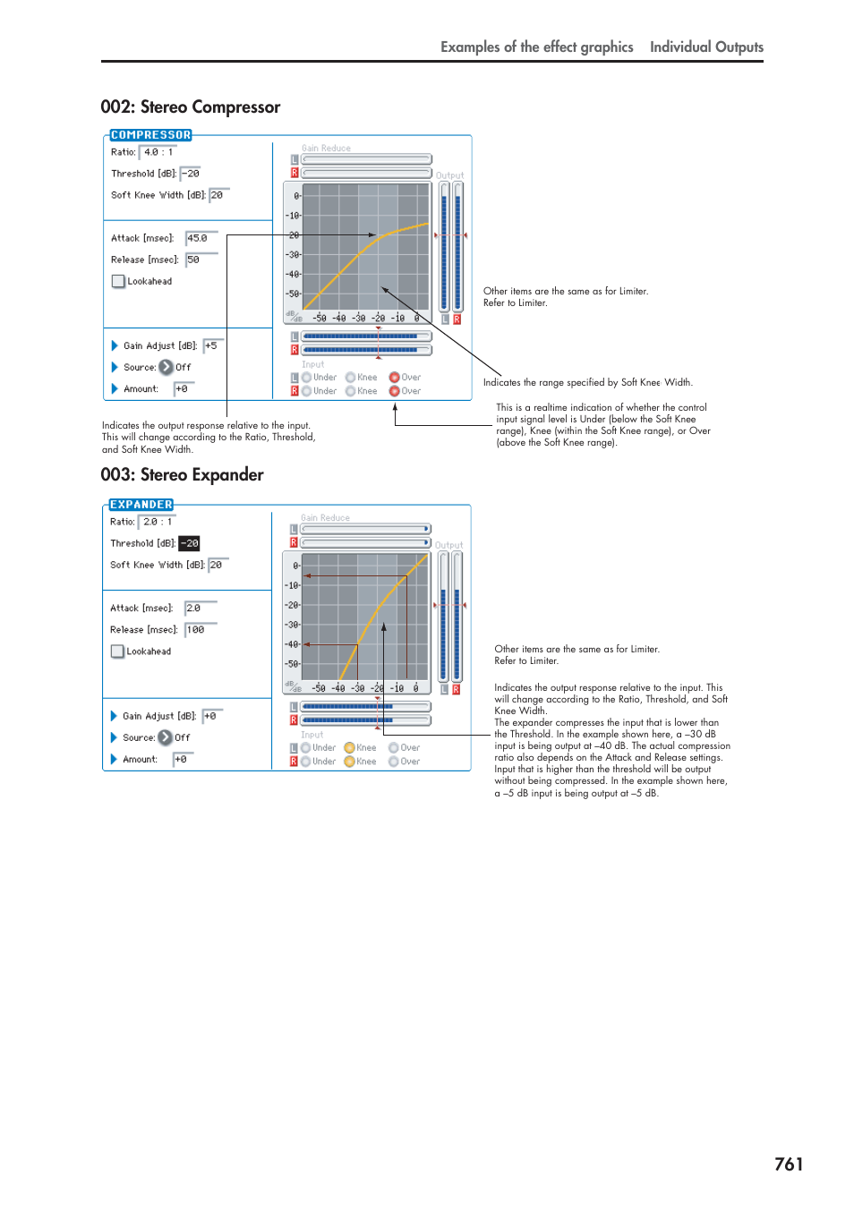 Stereo compressor, Stereo expander | KORG Electronic Keyboard User Manual | Page 771 / 1127