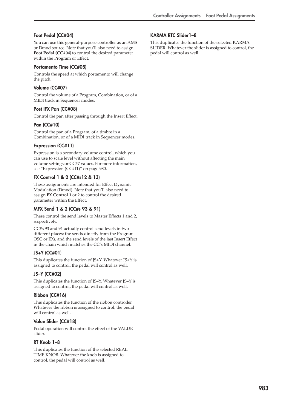 KORG Electronic Keyboard User Manual | Page 993 / 1127