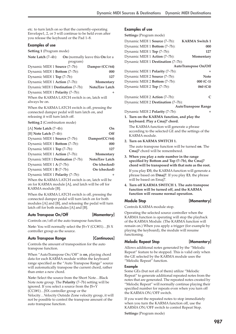 KORG Electronic Keyboard User Manual | Page 997 / 1127