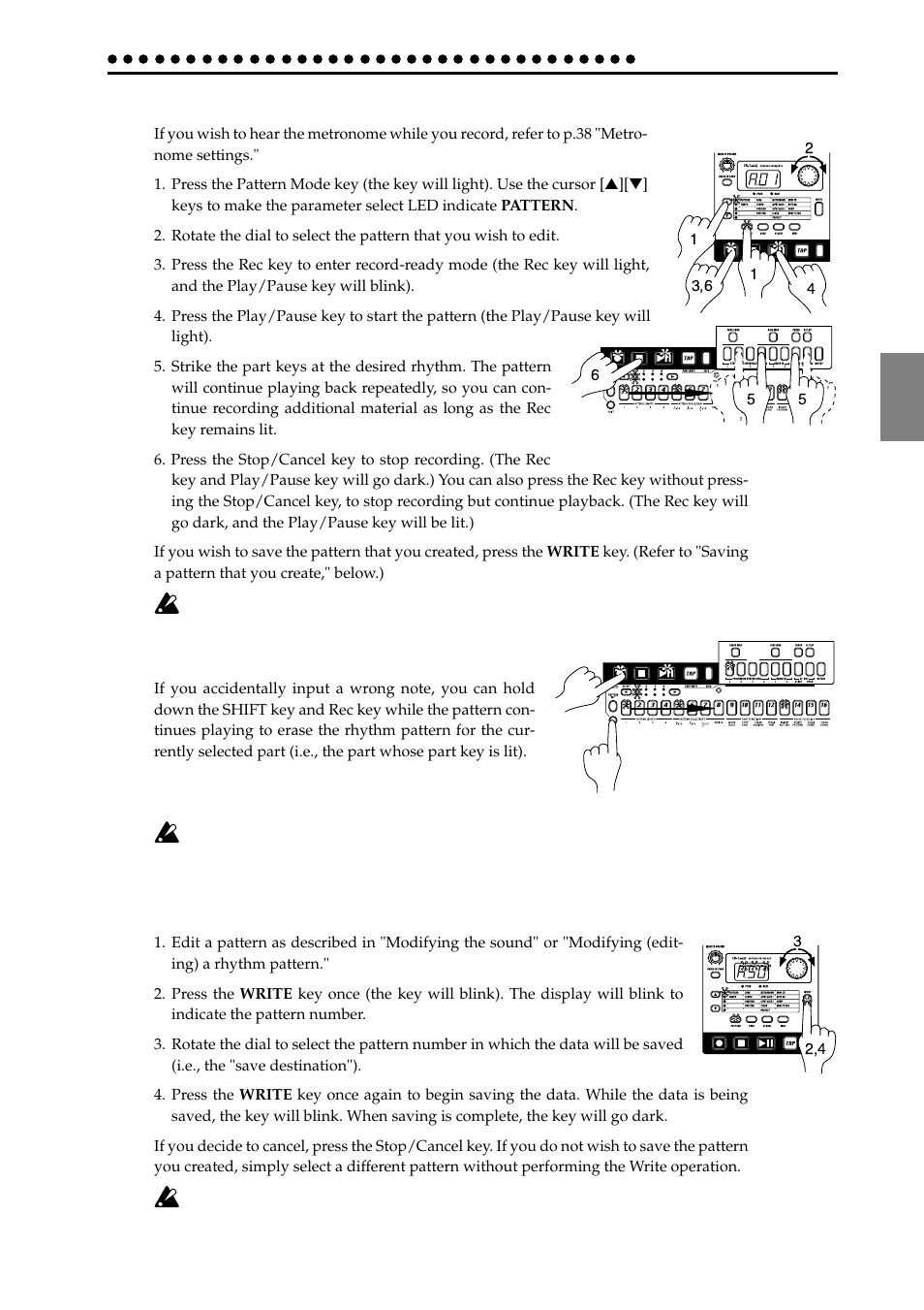 Saving a pattern that you create | KORG ER-1mkII User Manual | Page 17 / 52